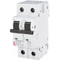 Автоматичний вимикач ETI 002133707 ETIMAT 10 2p C 1.6А (10 kA) Київ