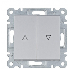 Вимикач для жалюзі Hager WL0322 Lumina 10АХ/230В (сріблястий) Запоріжжя