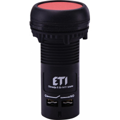 Моноблочна втоплена кнопка ETI 004771450 ECF-10-R (1NO червона) Київ