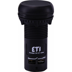 Моноблочна втоплена кнопка ETI 004771473 ECF-11-C (1NO+1NC чорна) Рівне