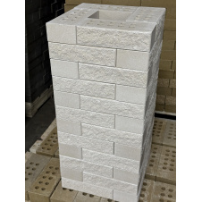 Цегла облицювальна ECOBRICK мармур ложок 250x110x65 мм слонова кістка