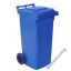 Контейнер для мусора на колесах 120 литров синий бак емкость Тип А Михайловка