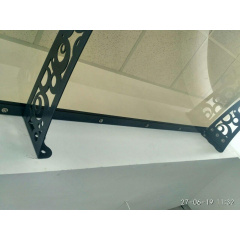 Металический сборный навес (козырек) над дверью Dash'Ok 4,05x1 м Style, медь антик, мон 4 мм, бронза Лубни