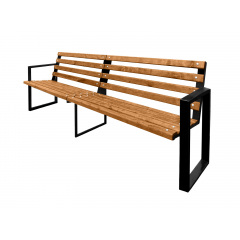 Скамейка Tobi Sho "Дуос" садово-парковая с подлокотниками в стиле Лофт 2 м цвет Дуб Киев