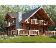 Строительство деревянного дома из оцинкованного бревна