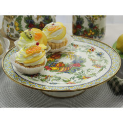 Тортовница эмалированная "VITALY" Elmani с крышкой на ножке, 30 см Вольнянск