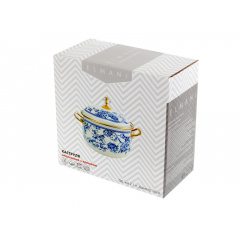 Кастрюля эмалированая "SICILY" Elmani с крышкой, 2,1 л, 16 см Хмельник