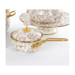 Ковш эмалированый "BIRD" Elmani с крышкой, 0,9 л, 14 см х 31 см Никополь