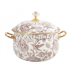 Кастрюля эмалированая "BIRD" Elmani с крышкой, 3,8 л, 20 см Переяслав-Хмельницкий