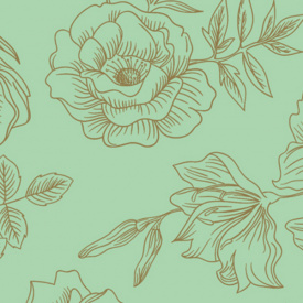 Обои на бумажной основе простые Шарм 128-03 Дольче Вита мятные с золотом (0,53х10м.)