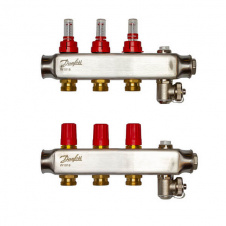 Колектор Danfoss SSM-F на 3 контуру з ротаметрами (088U0753)