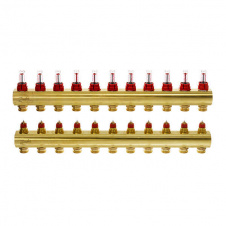 Розподільчий колектор Danfoss FHF-11F з ротаметрами (088U0531)