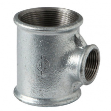 Трійник чавунний редукційний оцинкований Ø1 1/4" х 1" х 1 1/4" Berg Montana 13025656