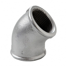 Коліно чавунне оцинковане Ø3/4" ВВ 45° Berg Montana 12025004