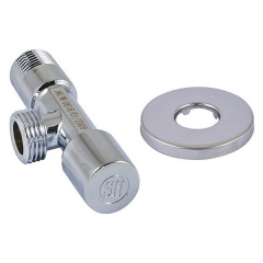 Кран кутовий грибковий хромований DN15 Schlosser 1/2 GZ x 1/2 GZ (606000012) Коростень