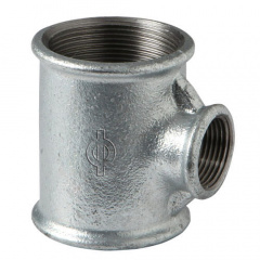 Трійник чавунний редукційний оцинкований Ø1 1/2" х 3/4" х 1 1/2" Berg Montana 13025747 Долина