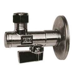 Кран кутовий з фільтром для сантехприладів Bianchi з цангою 1/2x3/8 (0272104000) Київ
