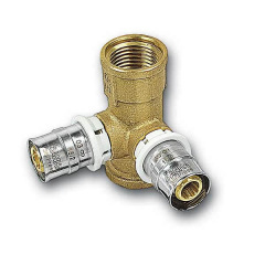 Трійник-прес Sanha 25478g 16x1/2x16 ВР (настінний) Ахтырка