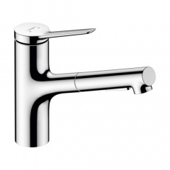 Змішувач для кухні Hansgrohe Zesis M33 150, 2jet, з витяжним зливом (74800000) Шостка