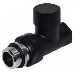 Кран радіаторний прямий Carlo Poletti Compact 1/2" Black Matte (V150810EE9005O/EFS) Самбір