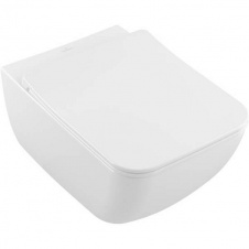 Унітаз підвісний Villeroy&Boch VERITY LINE з кришкою SlimSeat білий (4615RL01)