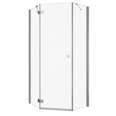 Душова кабіна Radaway Essenza New PTJ двері 800Lx800x2000, хром/прозоре (385010-01-01L/PTJ800x800)