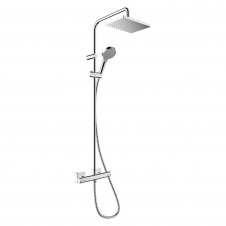 Душова система Hansgrohe Vernis Shape Showerpipe 230 1jet EcoSmart з термостатом (26097000)