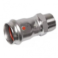Ніпель із нержавіючої сталі Sanha NiroSan 9243g 15х1/2 Пр-ЗР (924315012) Коломия