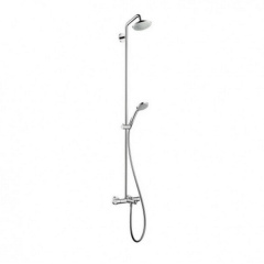 Душова система Hansgrohe Croma 100 Showerpipe з термостатом хром Вишневое