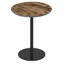 Стол круглый Скиф 60 см коричневевый на ножке высотой 75 см