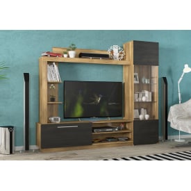 Стенка Мебель-Сервис Тренто 1768х2039х350 мм в цвете дсп дуб-бароко