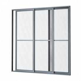 Розсувна москітна сітка Clip-on 100х100 см Сiрий (52560909)