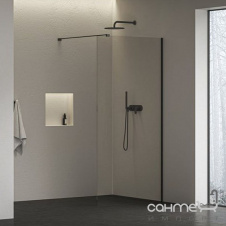 Душевая перегородка Ravak Walk-In Air Wall 90 GW9W70300Z1C черный/прозрачное стекло