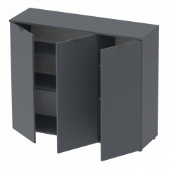 Комод Doros Рон 6 3 фасади Графіт 120х38х100 (41516000) Київ
