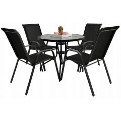 Комплект садових меблів GardenLine Majorka-4 Black Кобижча