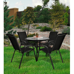 Комплект садових меблів GardenLine Majorka-4 Black Кобижча