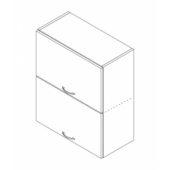Навісна шафа закрита (дводверна - двері горизонтально) з фарбованими МДФ фасадами ширина 1000 МАКСІ МЕБЛІ (5102258) Миргород