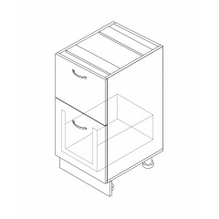 Тумба з двома ящиками (без стільниці) 0,7 МАКСІ МЕБЛІ (10670) Виноградов
