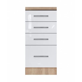 Тумба з чотирма ящиками зі стільницею 1-ї категорії з фарбованими фасадами МДФ ширина 400 МАКСІ МЕБЛІ (5102437)