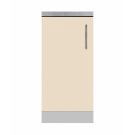 Тумба однодверна без ящиків зі стільницею 1-ї категорії ширина 300 МАКСІ МЕБЛІ Сірий/Ваніль (80086)