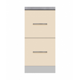 Тумба з двома ящиками зі стільницею 1-ї категорії ширина 300 МАКСІ МЕБЛІ Сірий/Ваніль (80104)