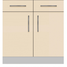 Тумба дводверна з 2-ма ящиками (без стільниці) ширина 700 МАКСІ МЕБЛІ Сірий/Ваніль (80057)