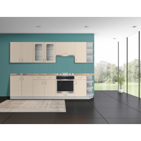 Кухня Екко Lambordia ширина 2300 МАКСІ МЕБЛІ Сірий/Ваніль (5103000)