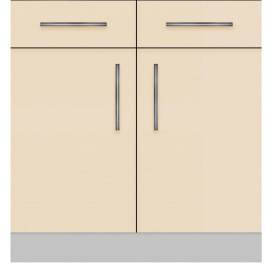 Тумба дводверна з 2-ма ящиками (без стільниці) ширина 900 МАКСІ МЕБЛІ Сірий / Ваніль (80059)