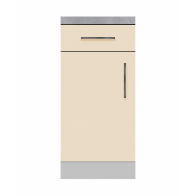 Тумба однодверна з одним ящиком зі стільницею 1-ї категорії ширина 500 МАКСІ МЕБЛІ Сірий/Ваніль (80096)