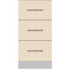 Тумба з трьома ящиками (без стільниці) ширина 500 МАКСІ МЕБЛІ Сірий/Ваніль (80124)