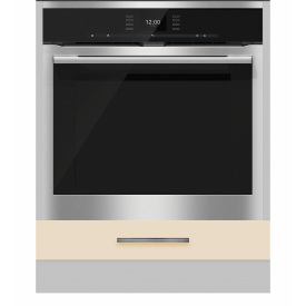 Тумба під духовку з ящиком (без стільниці) ширина 600 МАКСІ МЕБЛІ Сірий/Ваніль (80141)