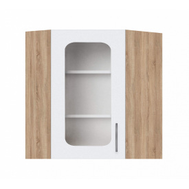 Кутова шафа навісна (вітрина) (скло 4 мм) МАКСІ МЕБЛІ (70042)