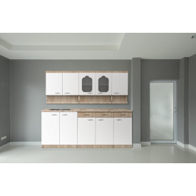 Кухня Валентина NEW ширина 2000 МАКСІ МЕБЛІ Дуб сонома/Білий гладкий (5102988)