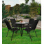 Комплект садових меблів GardenLine Majorka-4 Black Кобижча